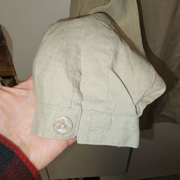Vintage Counterpoint womens long sleeve linen button down shirt size S tunic - Picture 5 of 12